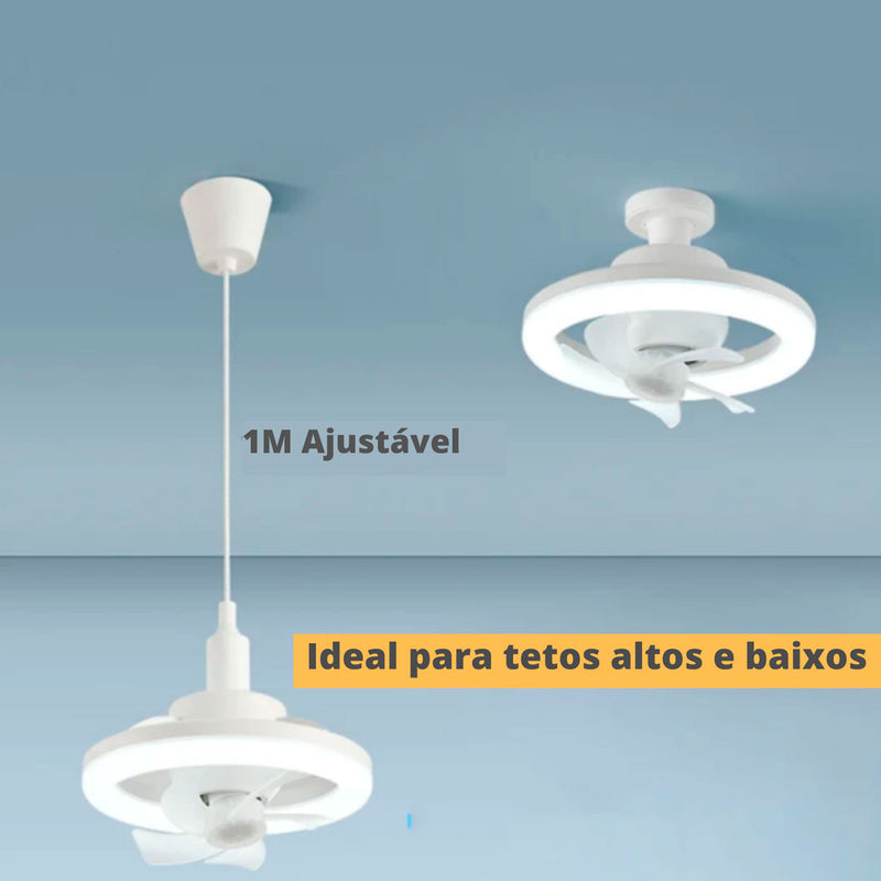 Ventilador de Teto com controle Remoto e 360 ° Rotação