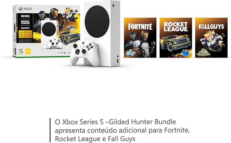 Xbox Series S - Pacote Fortnite, Rocket League e Fall Guys