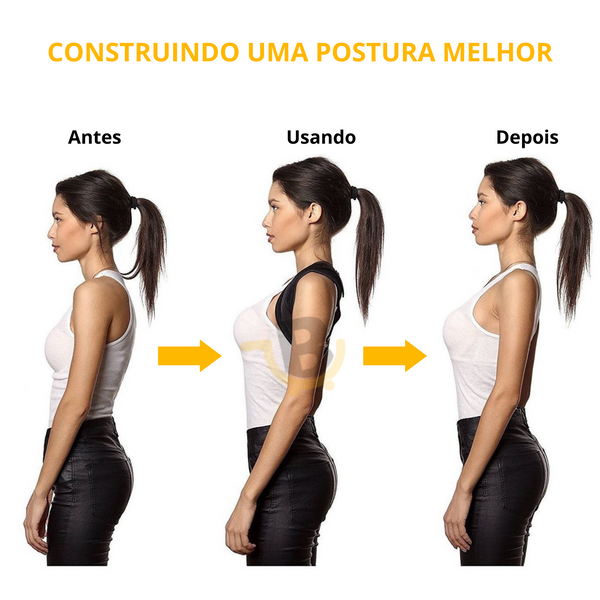 Corretor de postura para clavícula, coluna, ombro e lombar.