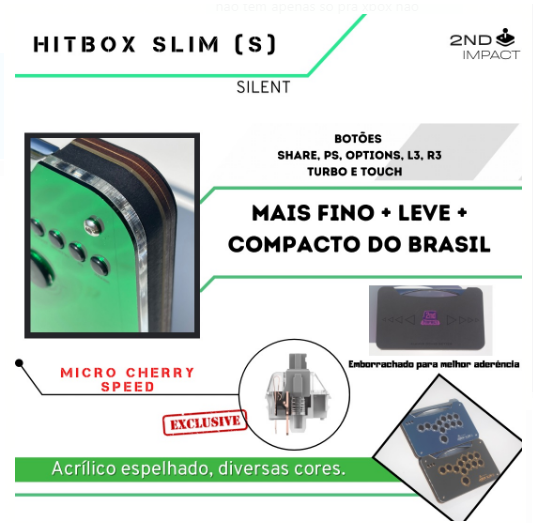 Hitbox Slim Pc, ps3, ps4 e ps5 (Brook)